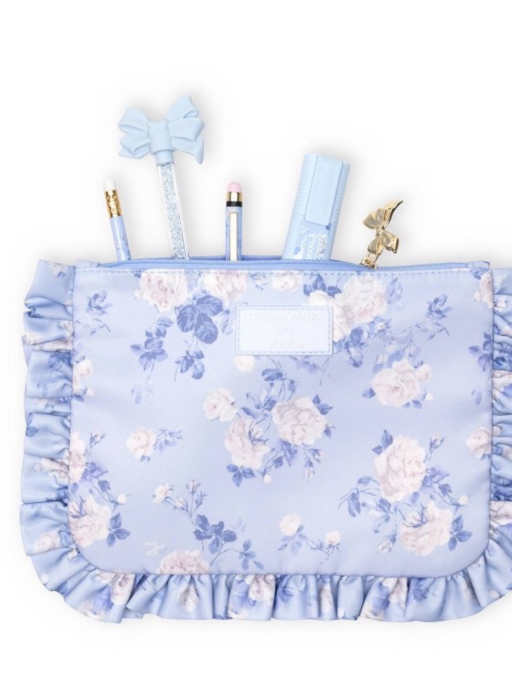 LoveShackFancy NWT Everblooming Floral Ruffle Accessory Pouch and school supply - Picture 2 of 8